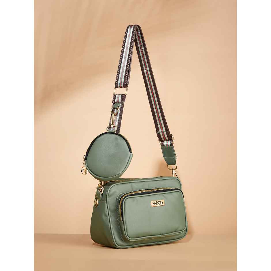 Fargo Womens Stylish Green Sling Bag | FGO-785