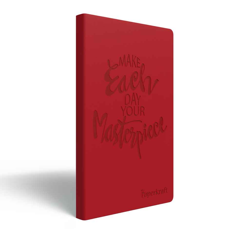 Paperkraft Designer Series With Pu Leather | Red | 192 Pages