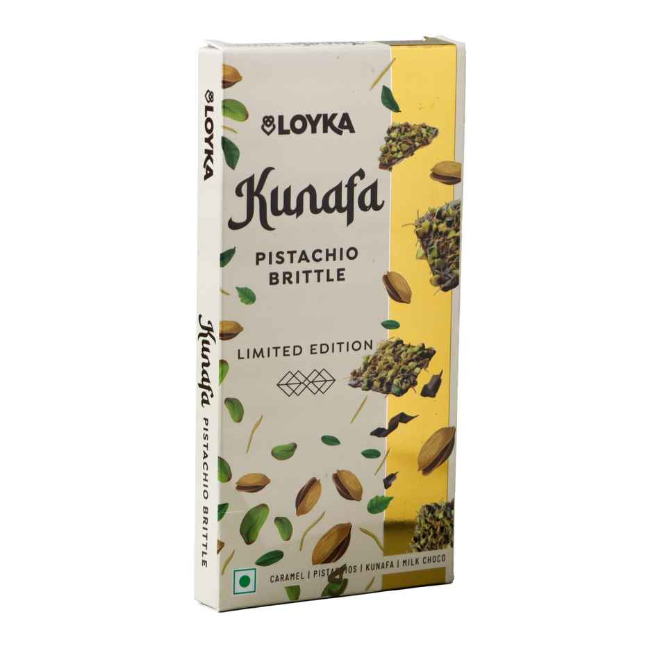 Loyka Kunafa Pistachio Premium Brittle With Caramel, Pistachio & Kunafa Crunch