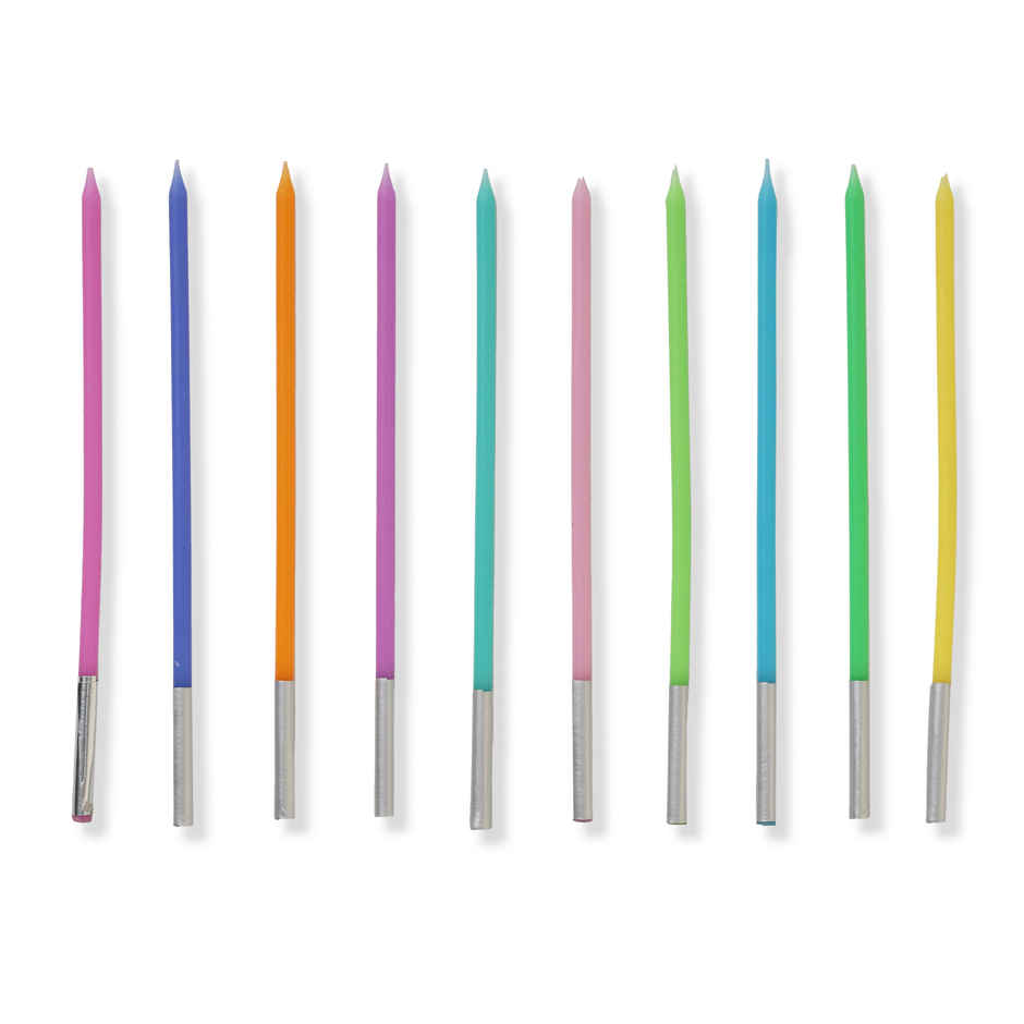 Neon Rainbow Cake Candle Multicolor | Propcon