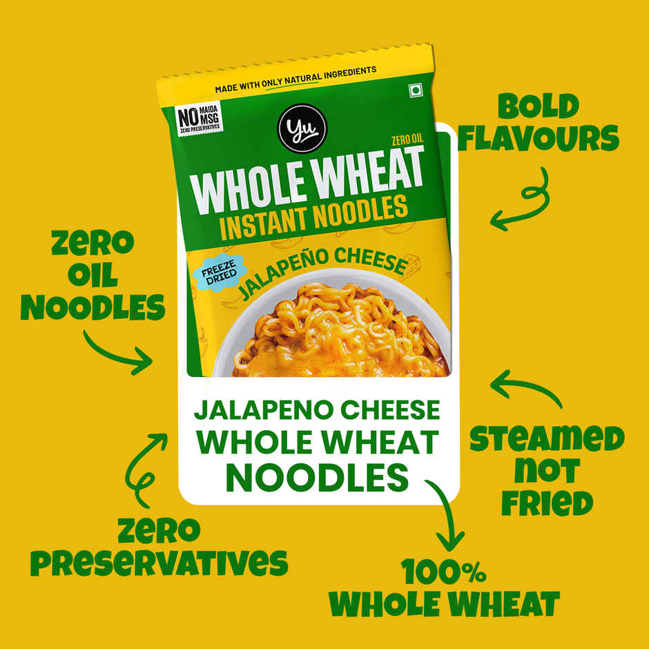 Yu Jalapeno Cheese - Whole Wheat Instant Noodles | Pack Of 2 Combo