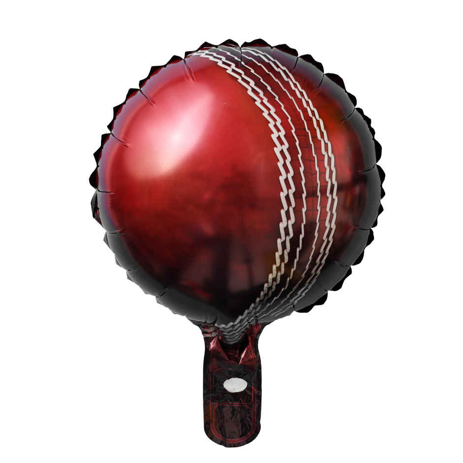 Cricket Ball Foil Balloon Small 10 inches Ball Shaped Balloon | Cricket Match Party Decor | Propcon
