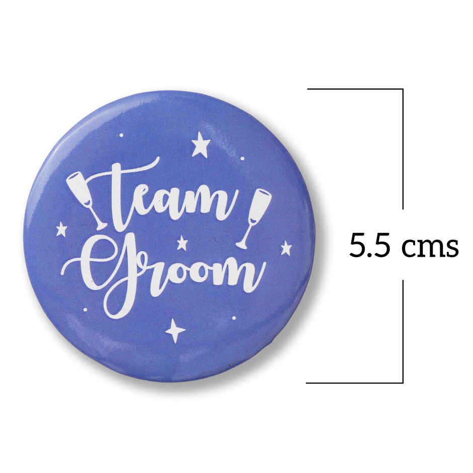 Team Groom Bride Badge Multicolour | Propcon