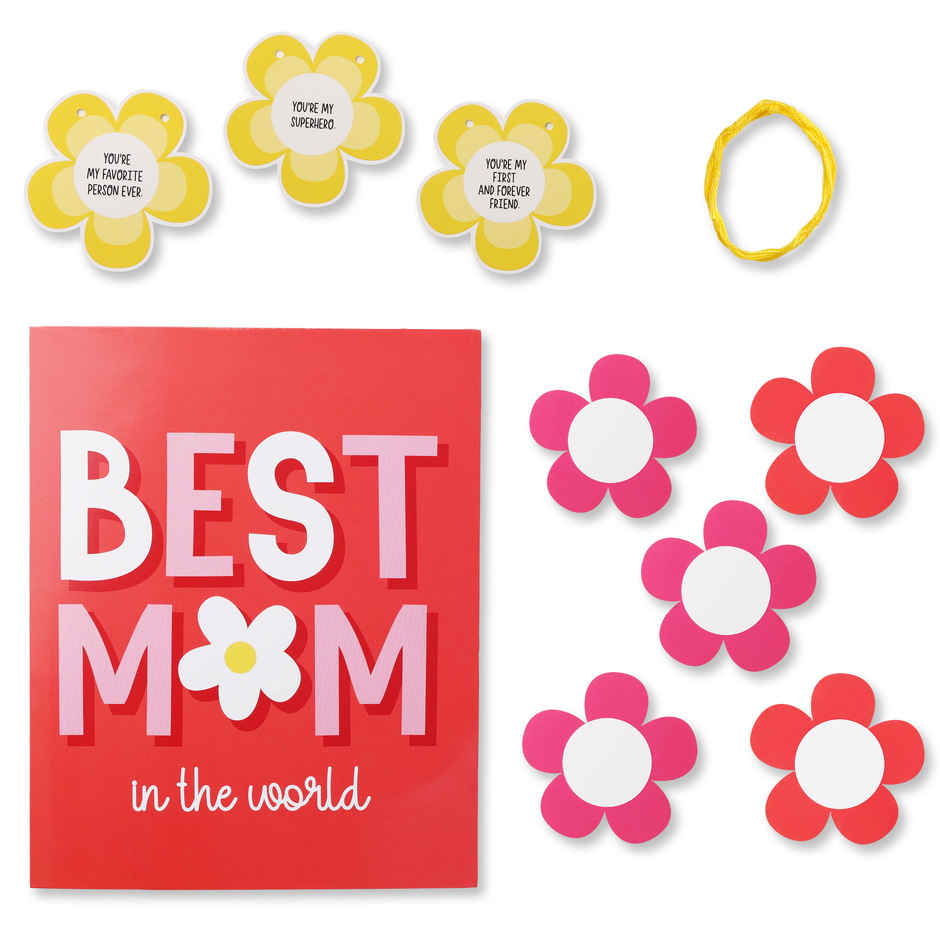 Mothers Day DIY Flower Banner Greeting Card | Oye Happy