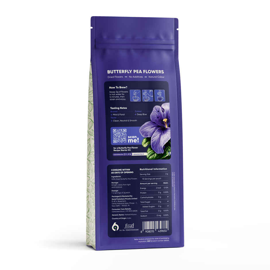 Tencha Butterfly Pea Flower Caffeine-Free Blue Tea Herbal Infusion