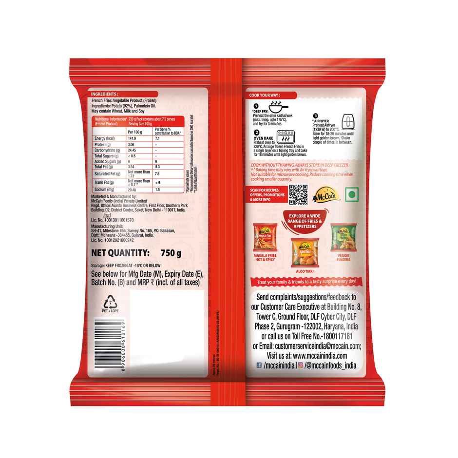 McCain French Fries | Crispy & Ready to Cook