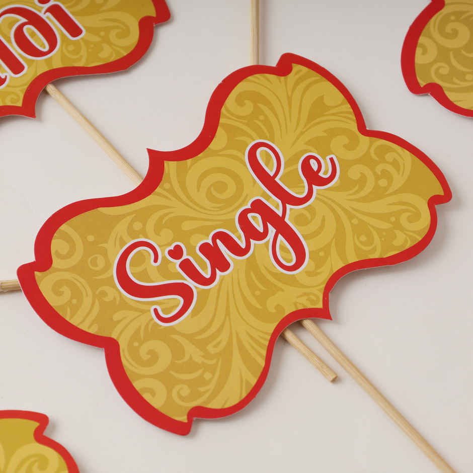 Haldi Photobooth Props Yellow Red | Propcon
