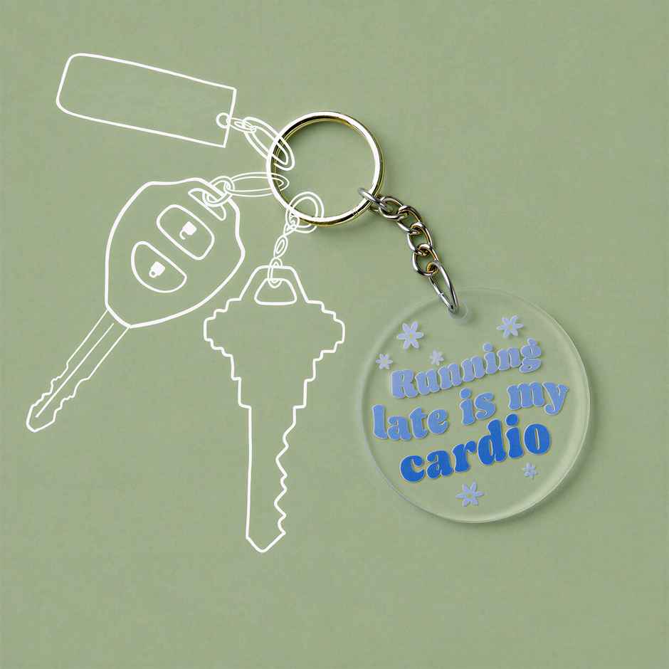 Running Late Keychain | Oye Happy