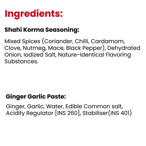 Hidden Chefs Shahi Korma Recipe Kit