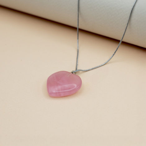 Astrotalk Rose Quartz Heart Pendant