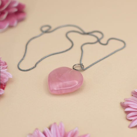 Astrotalk Rose Quartz Heart Pendant
