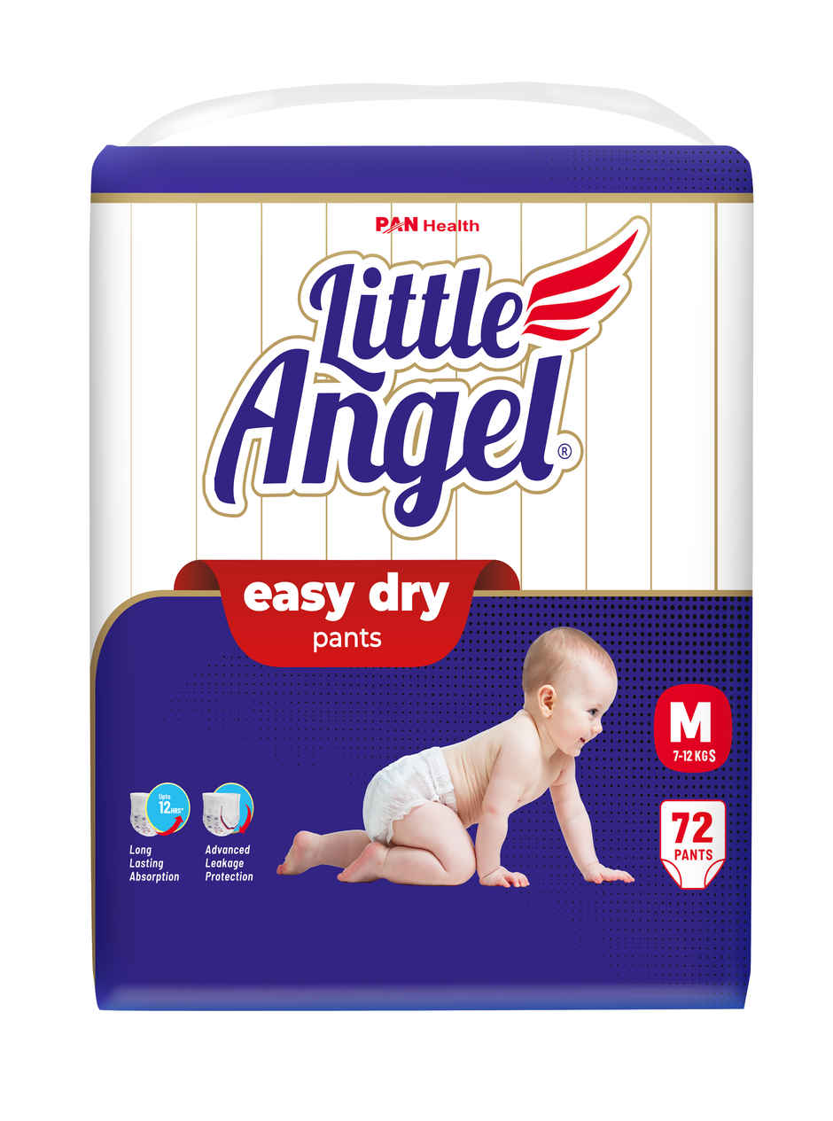 Little Angel Easy Dry Pant Style Diaper | M | 72 pcs