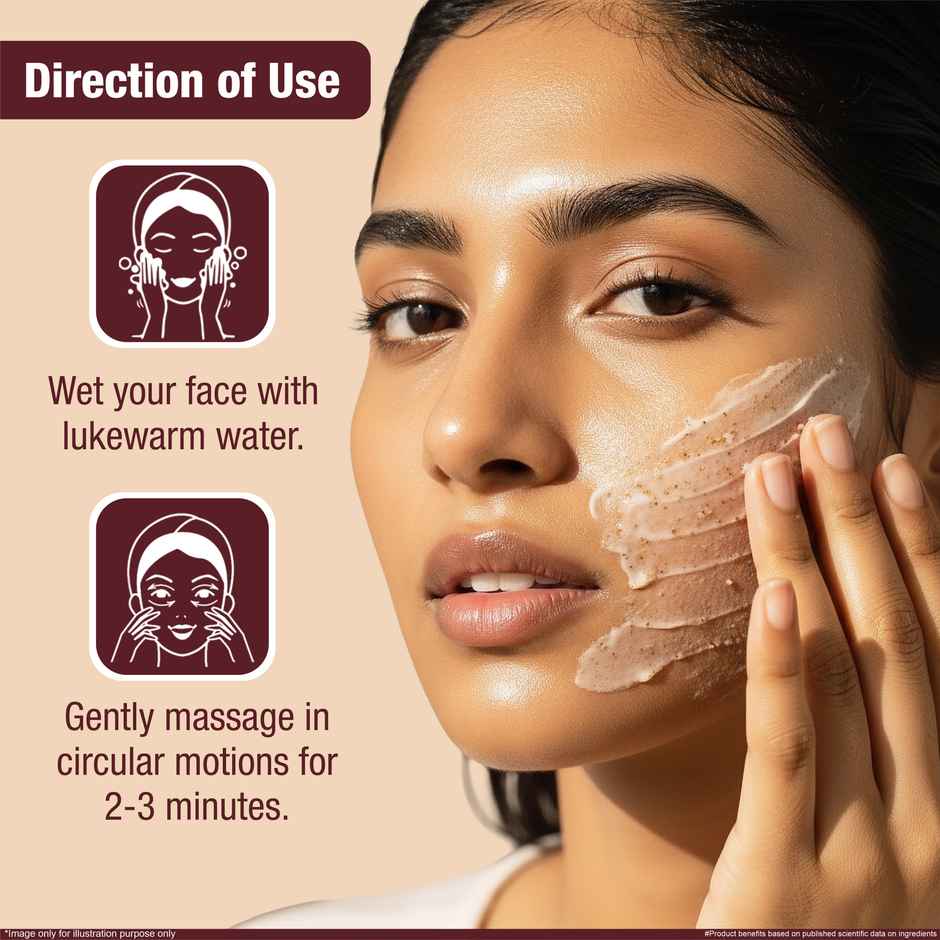 Multani Naturals Walnut Face Scrub | Removes BlackHead & Dead Skin Cells| Unclog Pores