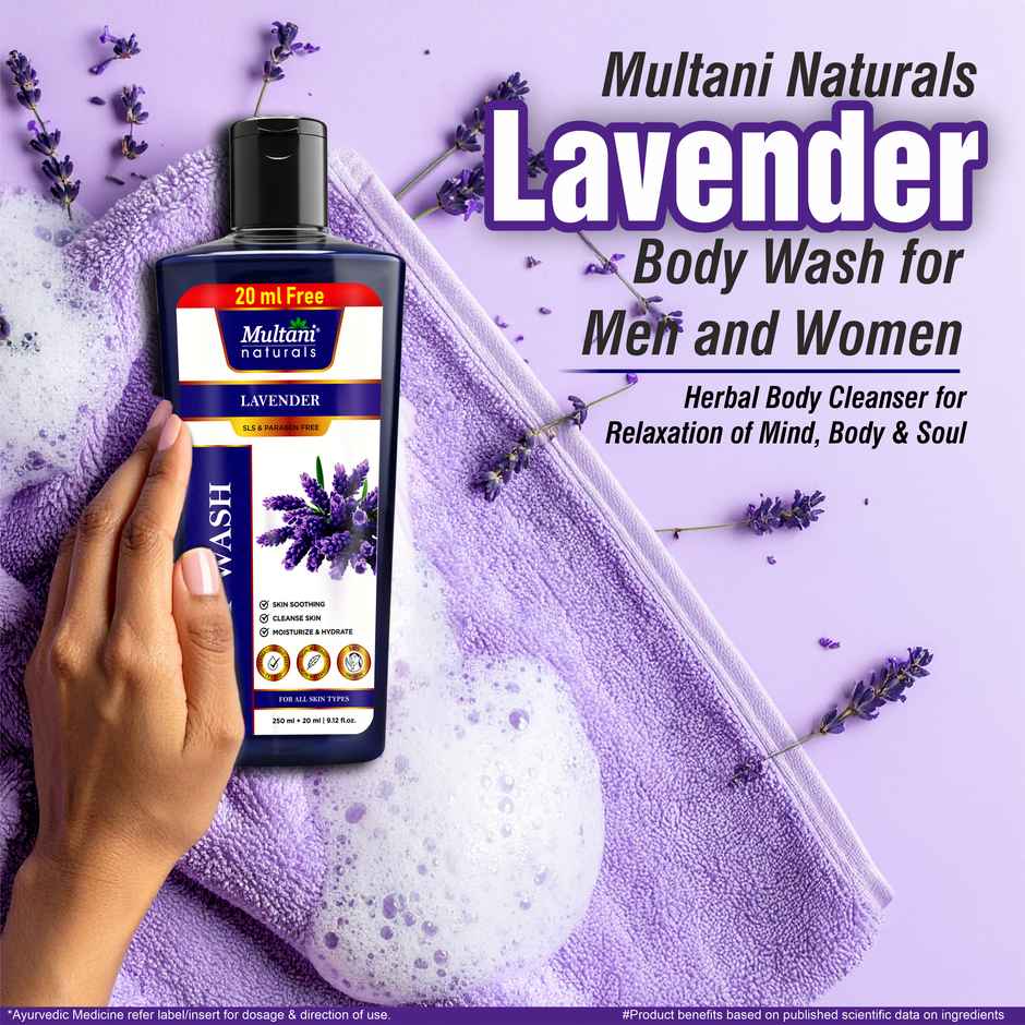 Multani Naturals Lavender Body Wash | Helps Cleanse and Hydrates Skin