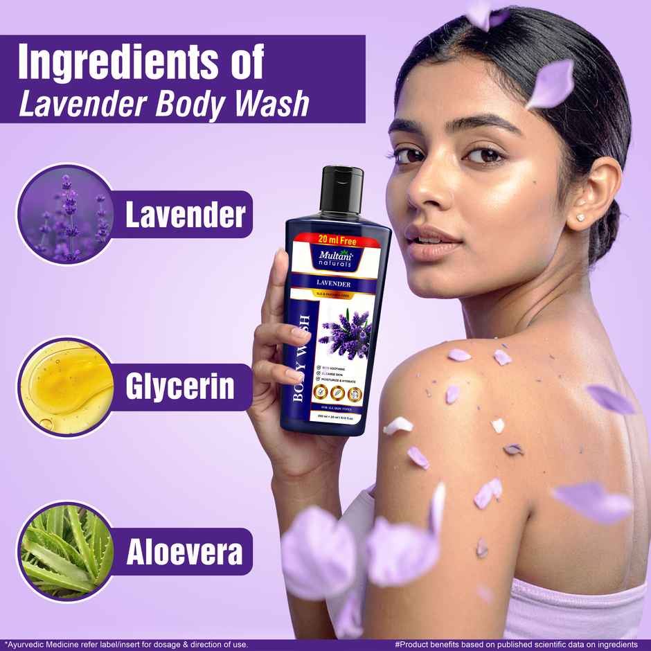 Multani Naturals Lavender Body Wash | Helps Cleanse and Hydrates Skin