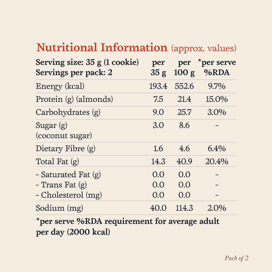 The Cinnamon Almond Flour & Cacao Cookie