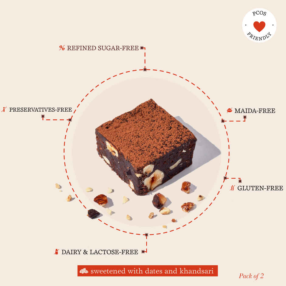 The Cinnamon Kitchen Cacao, Hazelnut & Date Fudge Brownie