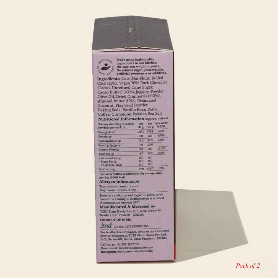 The Cinnamon Kitchen Berry Cacao Oat Cookie