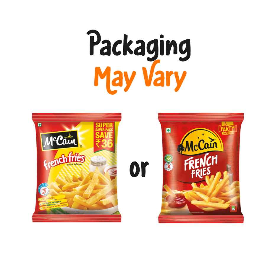 Mccain French Fries | Crispy & Ready To Cook (1kg) & Fanta Orange Flavoured Soft Drink | Carbonated Beverage 750ml Combo