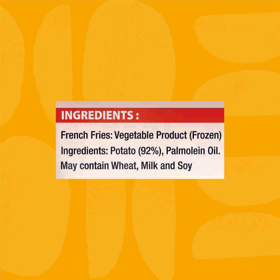 Mccain French Fries | Crispy & Ready To Cook (1kg) & Thums Up X Force Zero Sugar Soft Drink Can | Zero Calories | Carbonated Beverage (300ml) Combo