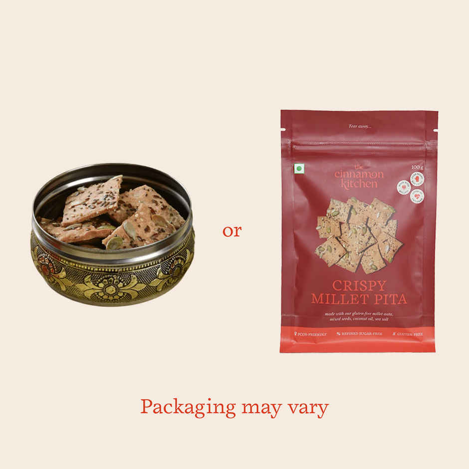 The Cinnamon Kitchen Crispy Millet Pita Baked Crackers