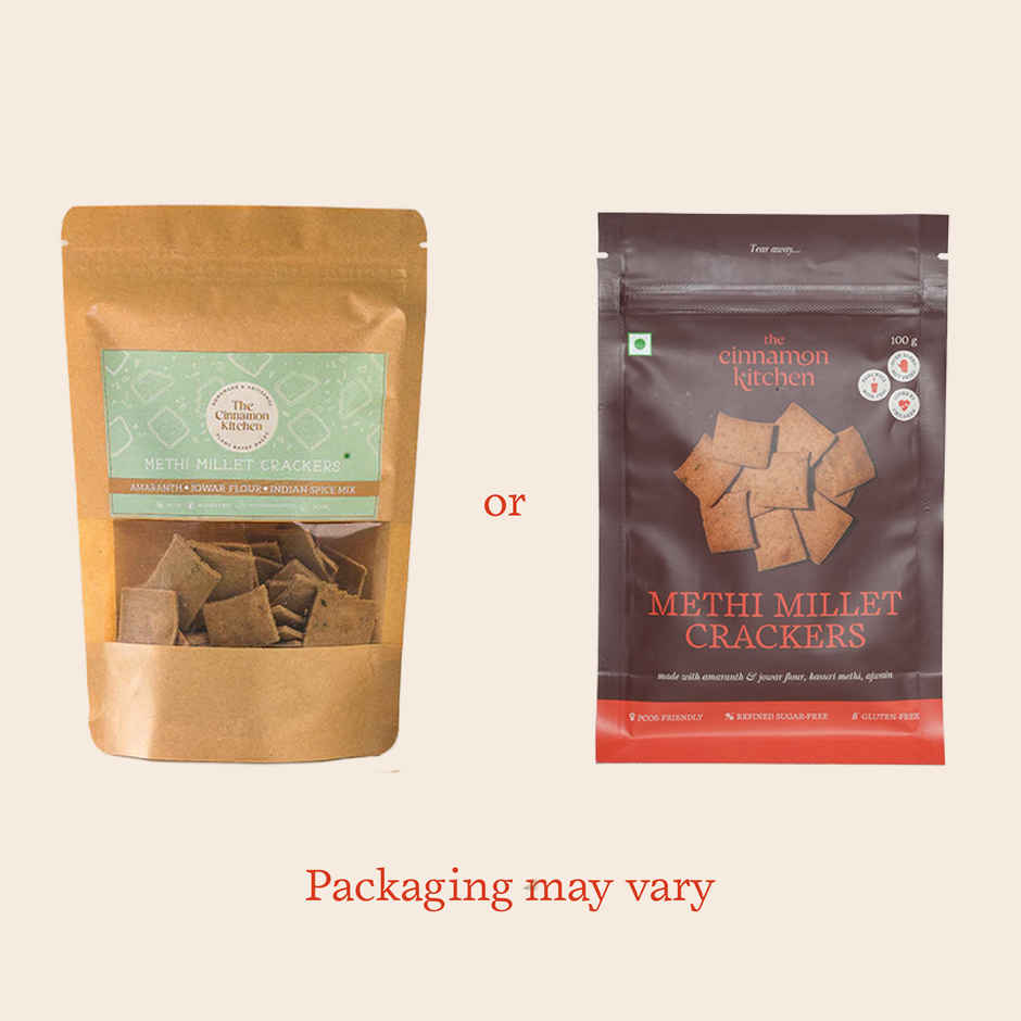 The Cinnamon Kitchen Methi Milet Baked Cracker