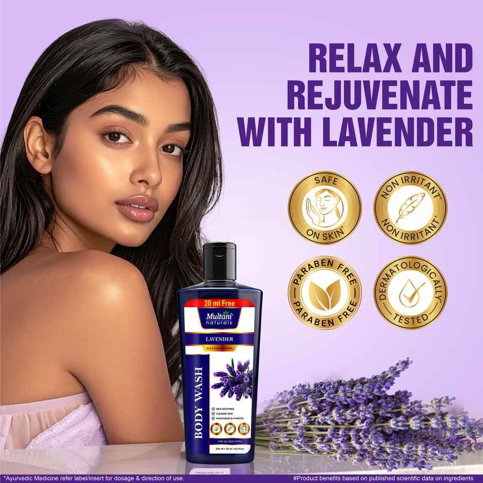 Multani Naturals Lavender Body Wash | Helps Cleanse and Hydrates Skin