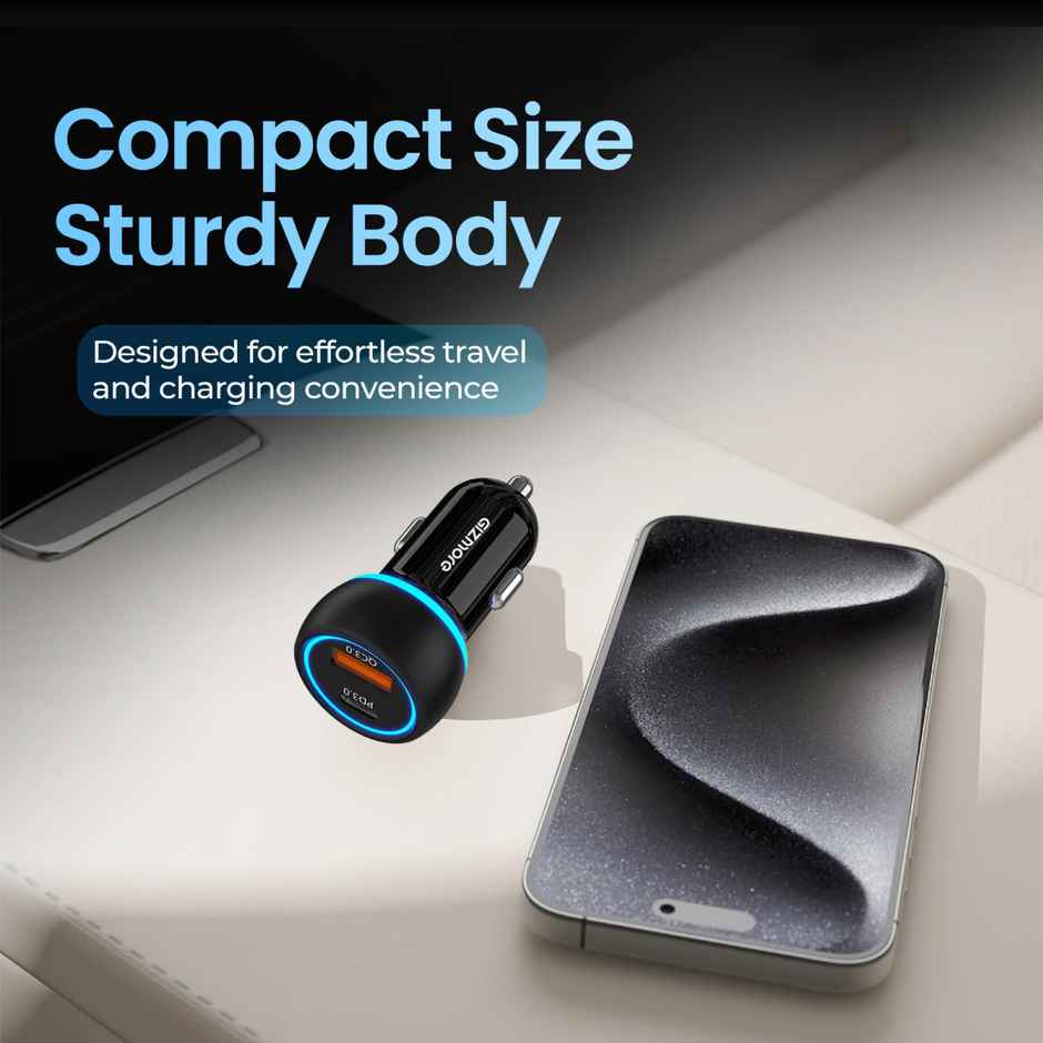 GIZMORE CC 706 CarBolt Max 65W Superfast Car Charger | PD 35W and QC 30W | Multi-Protocol