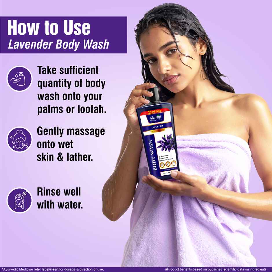 Multani Naturals Lavender Body Wash | Helps Cleanse and Hydrates Skin