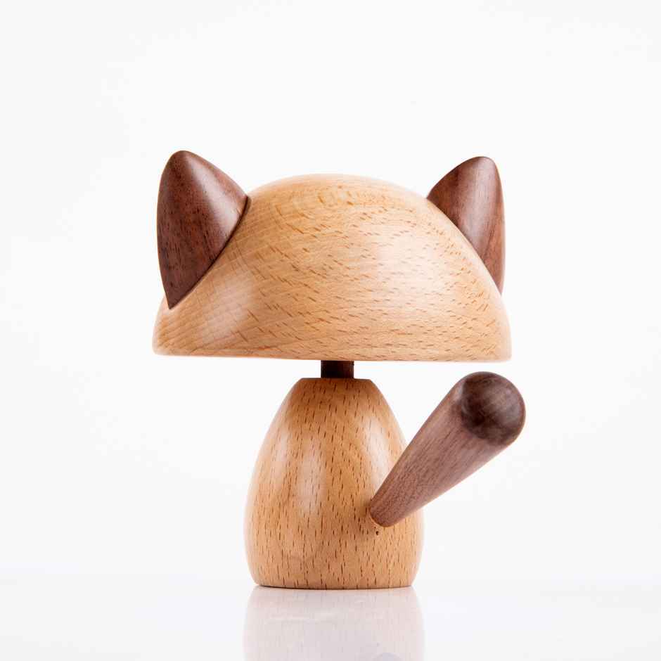 Gibox Handcrafted Wooden Cute Cat Small | Teachers Day Special