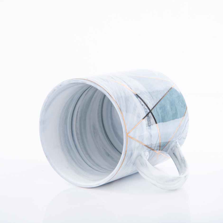 Coffee Mug Marble And Gold Rim | Gray | Gibox