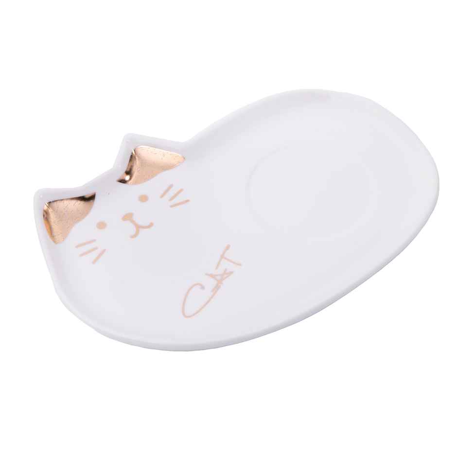 Cat Afternoon Tea Saucers Set | White | Gibox