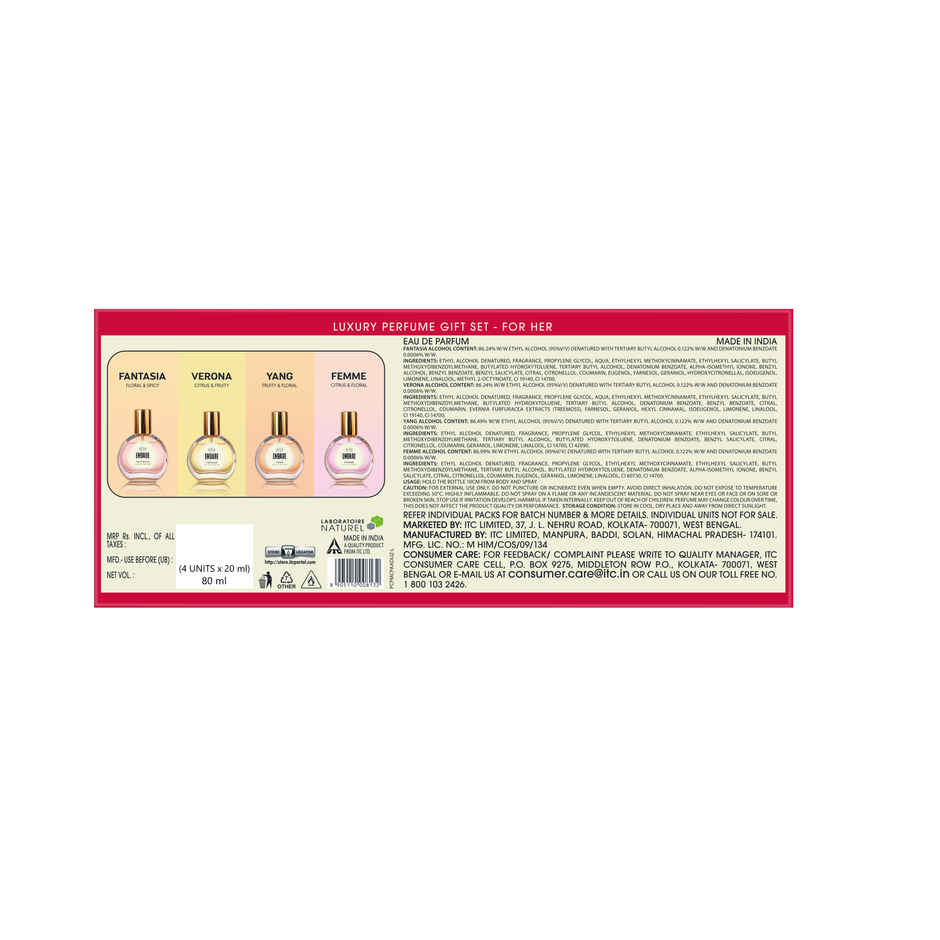 Engage Gift Assorted Luxury Perfume Set for Women |4 Unique EDPs| Long Lasting |Travel Size
