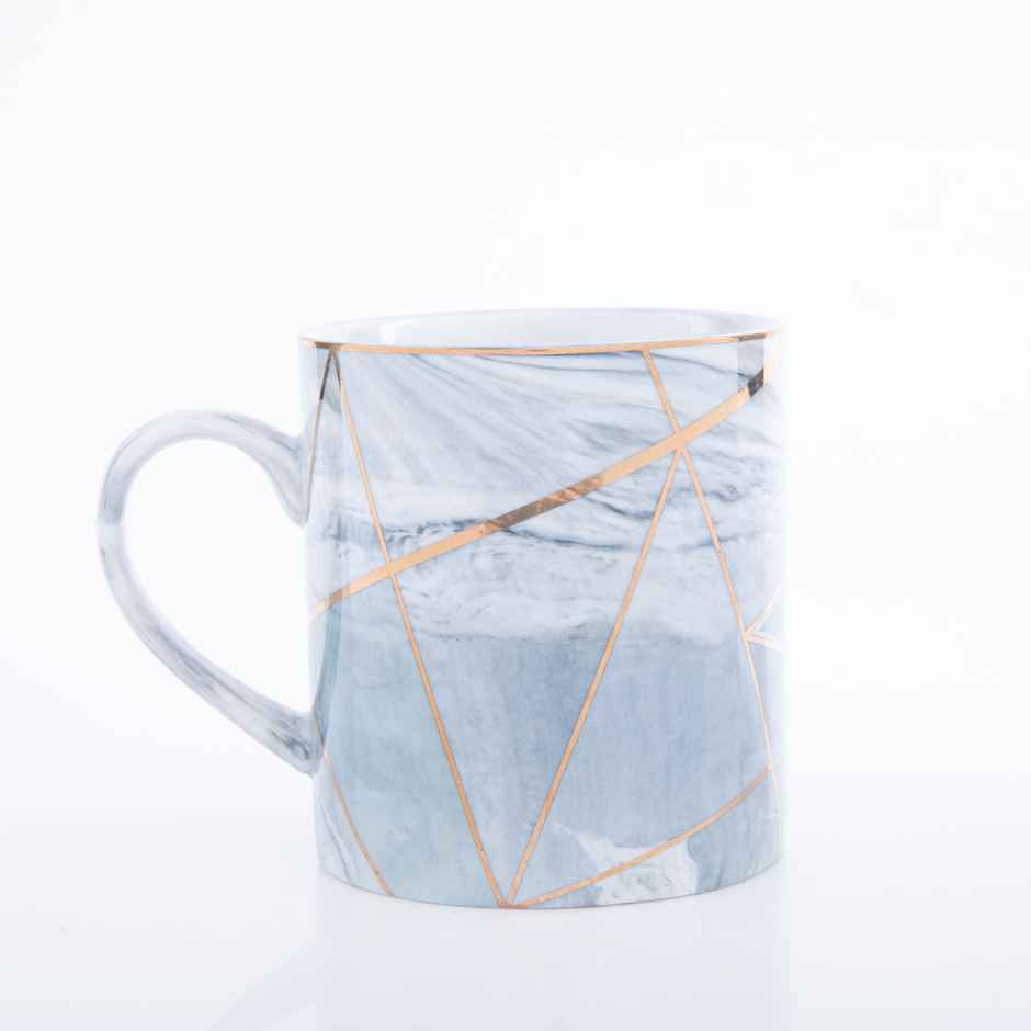 Coffee Mug Marble And Gold Rim | Gray | Gibox