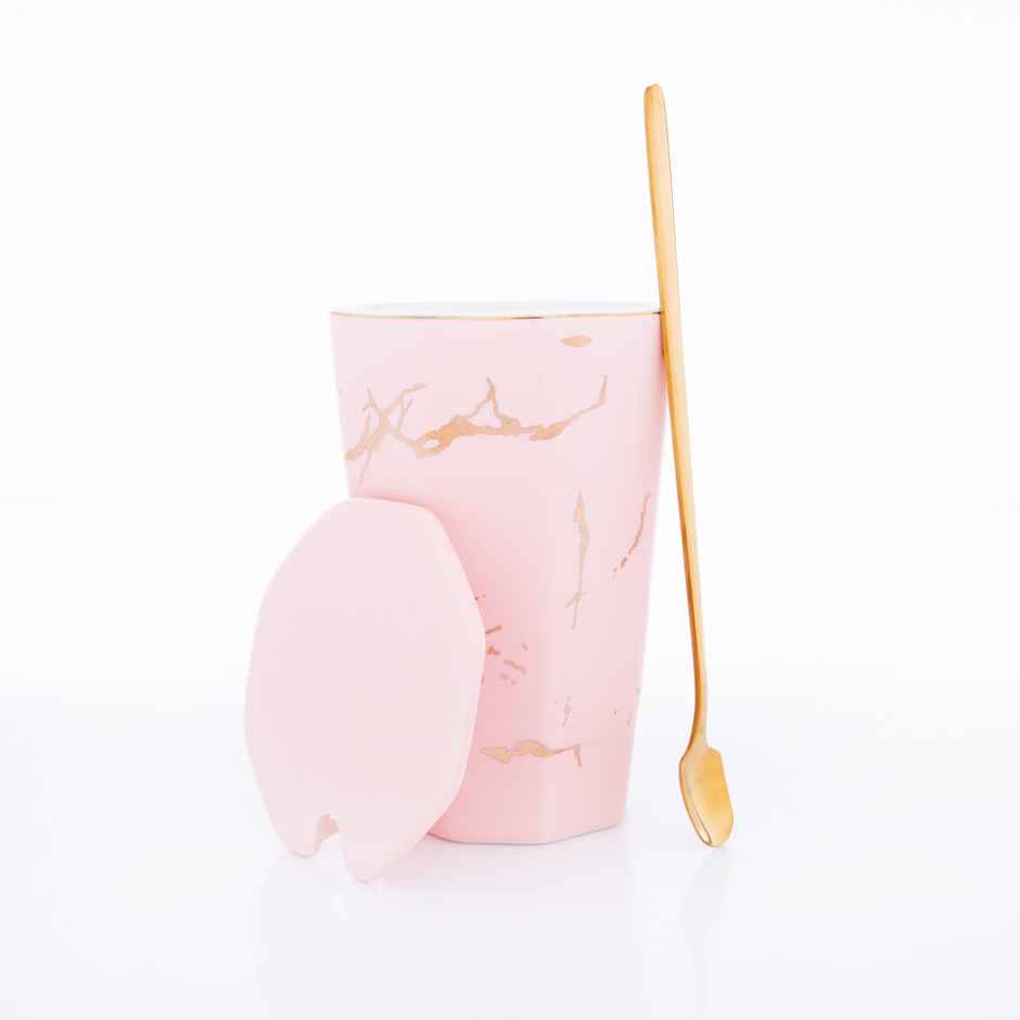 Gibox Frosting Mug Ceramic Marble Set Pink-