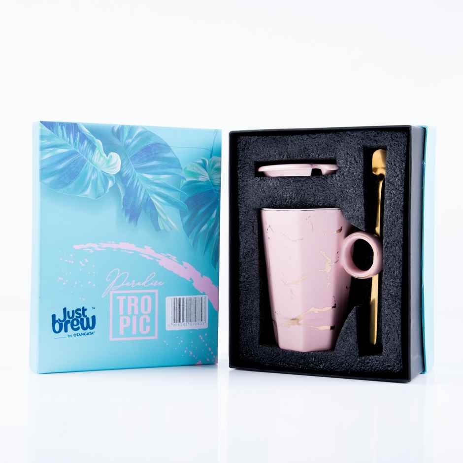 Gibox Frosting Mug Ceramic Marble Set Pink-