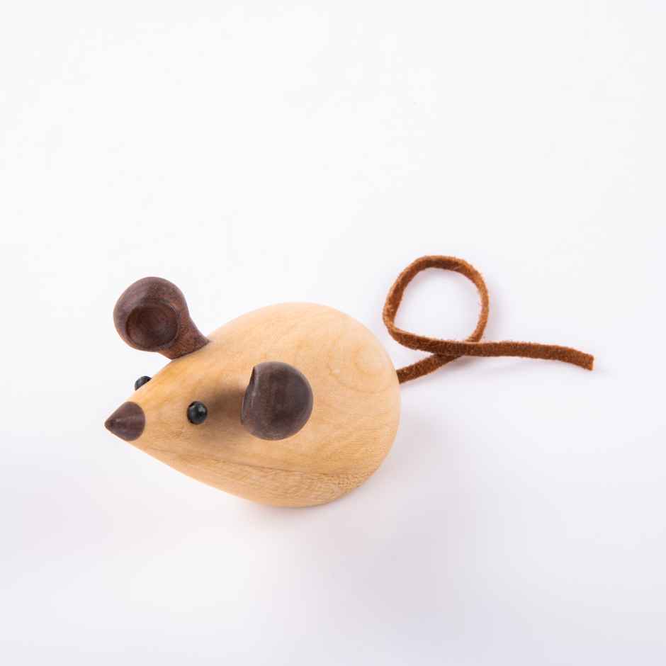 Gibox Handcrafted Wooden Mouse White
