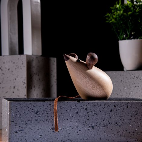 Gibox Handcrafted Wooden Mouse White