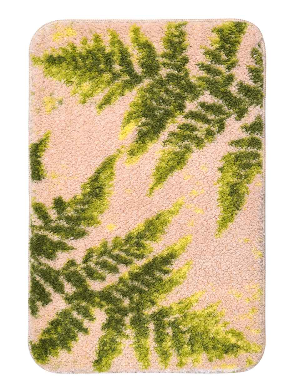 Saral Home Cedar Microfiber Anti-Slip Bath Mat | Beige - 40 x 60 cm