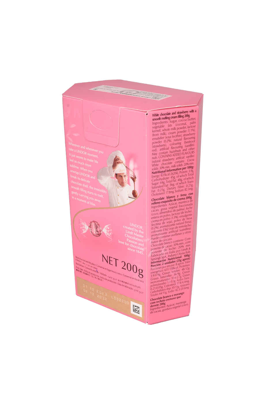 Lindt Lindor White Chocolate Truffles - Strawberries & Cream