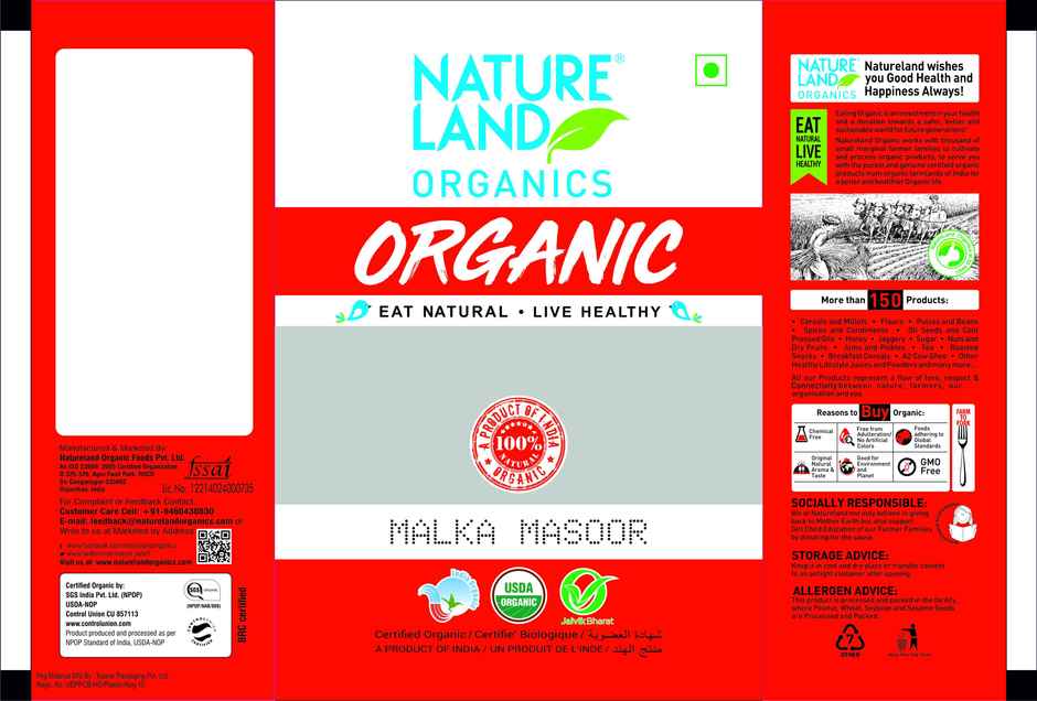 Natureland Organic Malka Masoor