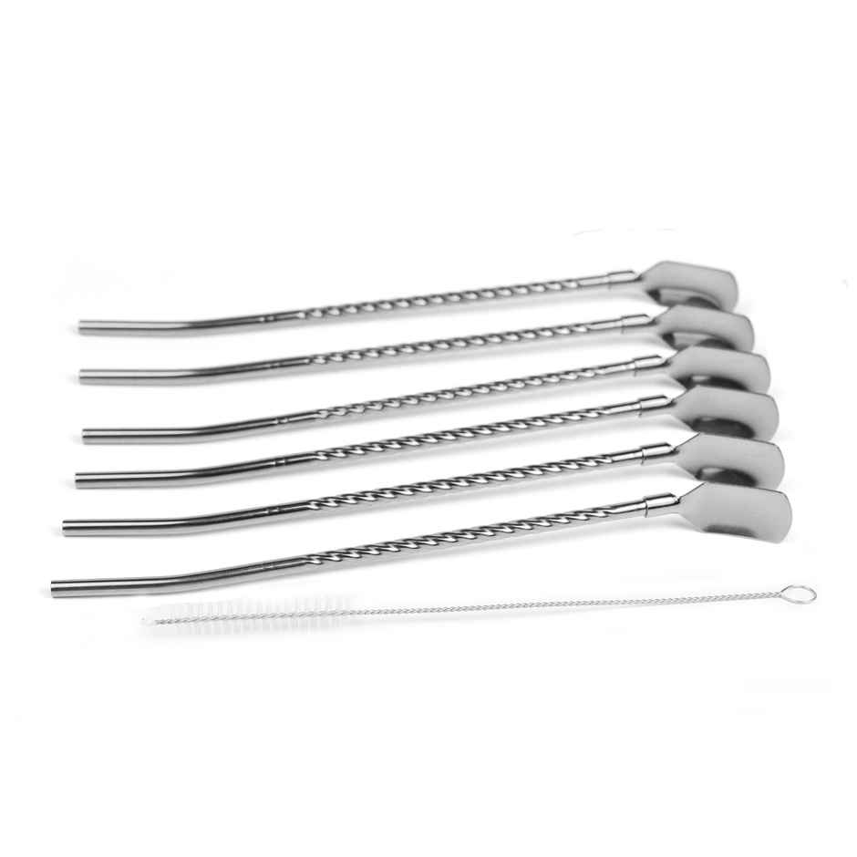 KVG Stainless Steel Straw With Cleaning Brush | Drinking Straw | Reusable Straw | Cocktail Straws