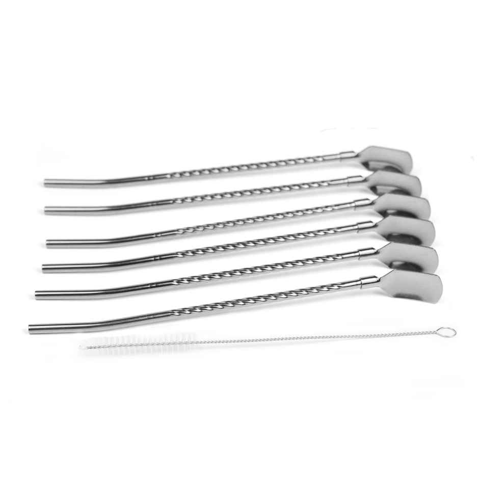 KVG Stainless Steel Straw With Cleaning Brush | Drinking Straw | Reusable Straw | Cocktail Straws