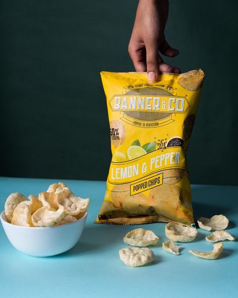 Banner & Co Lemon & Pepper Popped Chips