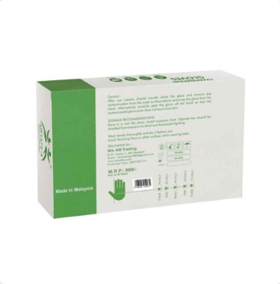 Am Safe X Disposable Gloves Latex | White - Medium