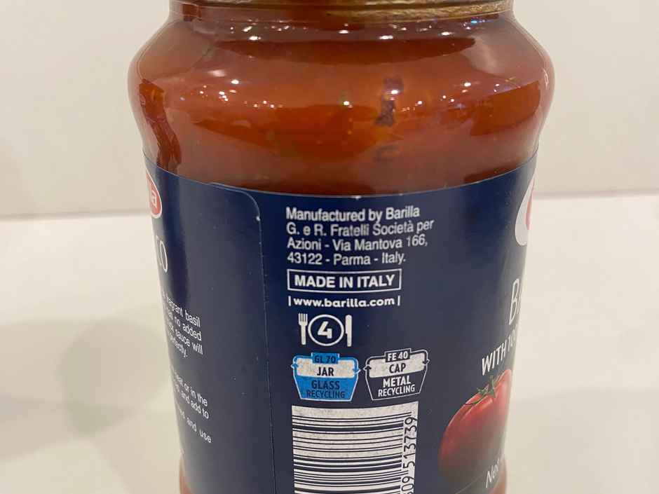 Barilla Basilico Pasta And Pizza Sauce