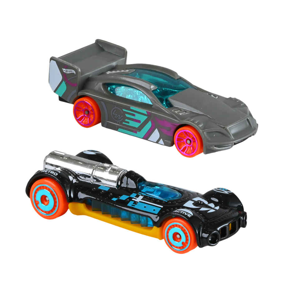 Hot Wheels 2-Car Pack of 1:64 Scale VehiclesTheme-JLG10
