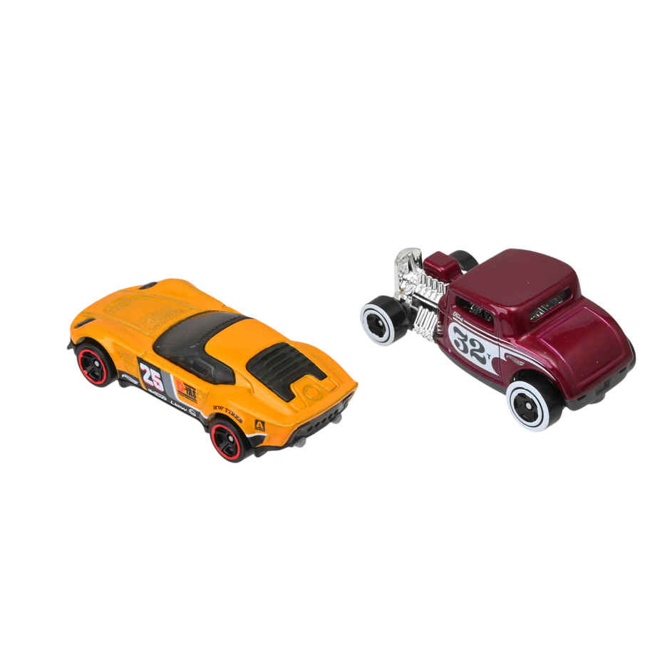 Hot Wheels 2-Car Pack of 1:64 Scale VehiclesTheme-JBK06