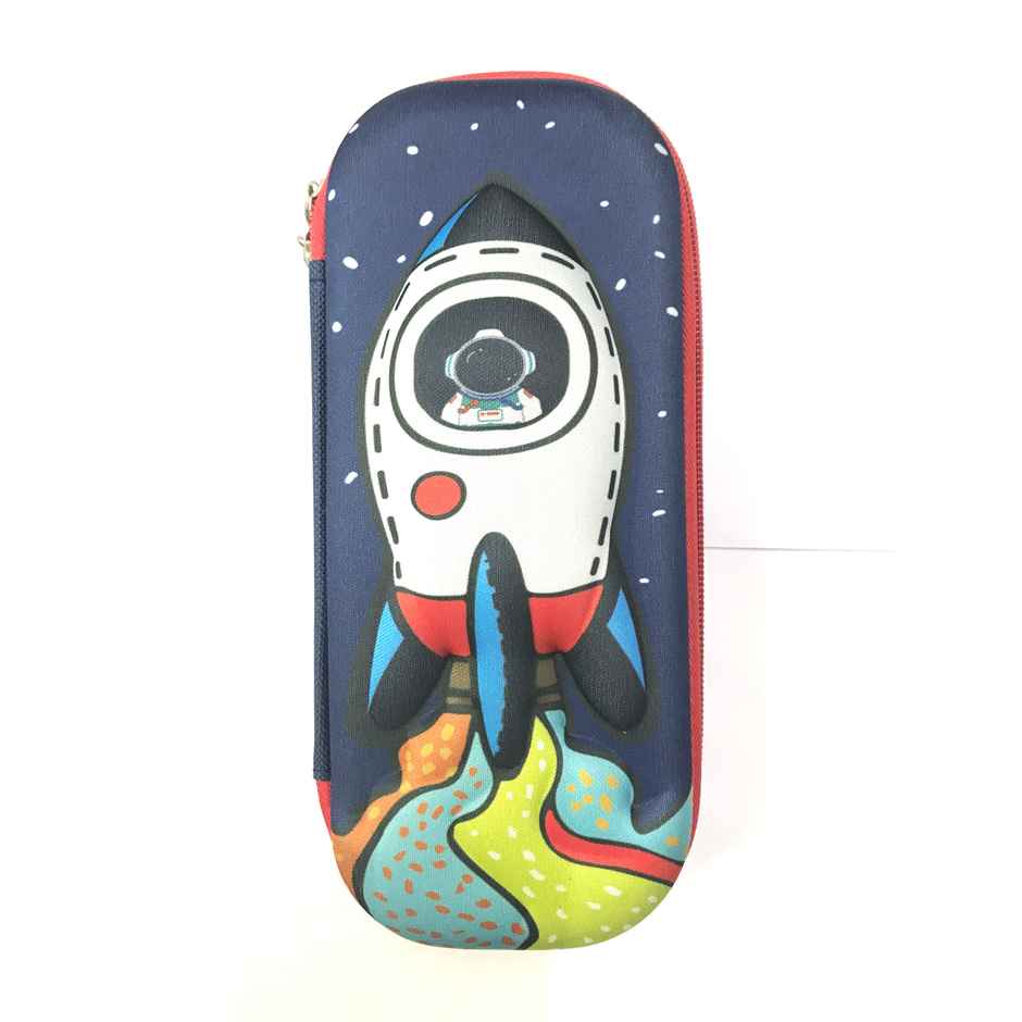 Chrome 3D EVA Pencil Cases For Storage & Organization (Colour & Design May Vary)