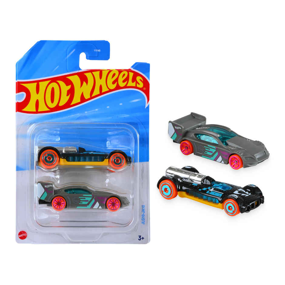 Hot Wheels 2-Car Pack of 1:64 Scale VehiclesTheme-JLG10
